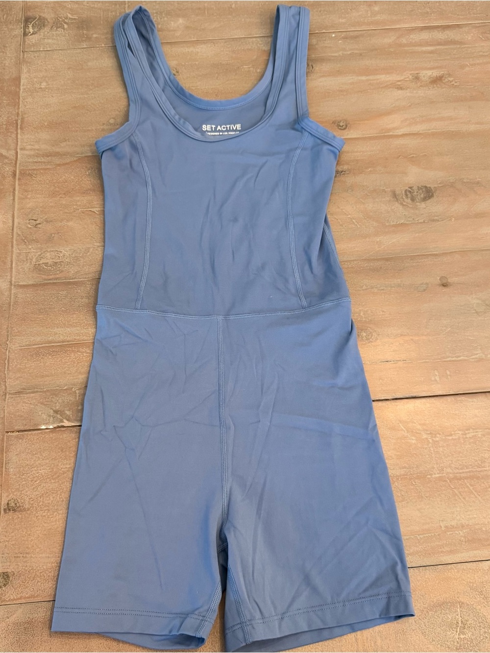 Set Active Romper Women’s Sz Small Blue Athletic One Piece Athleisure Slimming